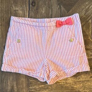 Janie and Jack Pink and White Striped Shorts with Bow